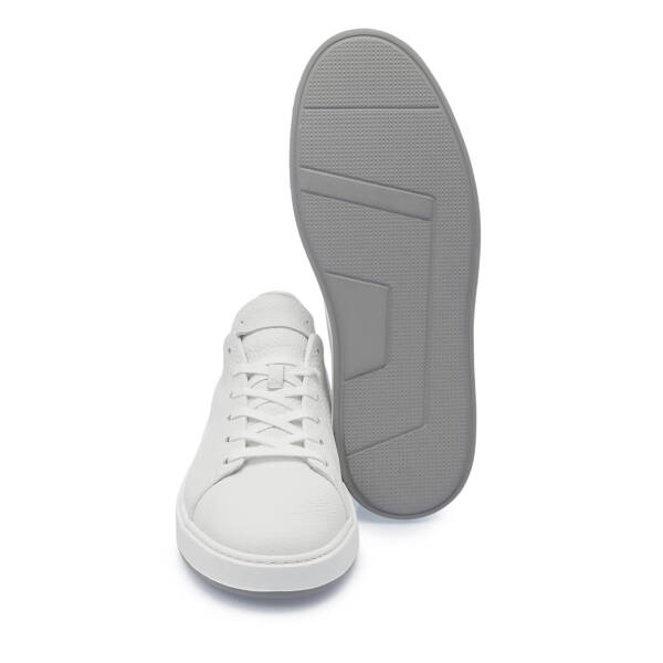 Beyaz Deri Erkek Sneaker - E25S1AY57547-A26 - 4