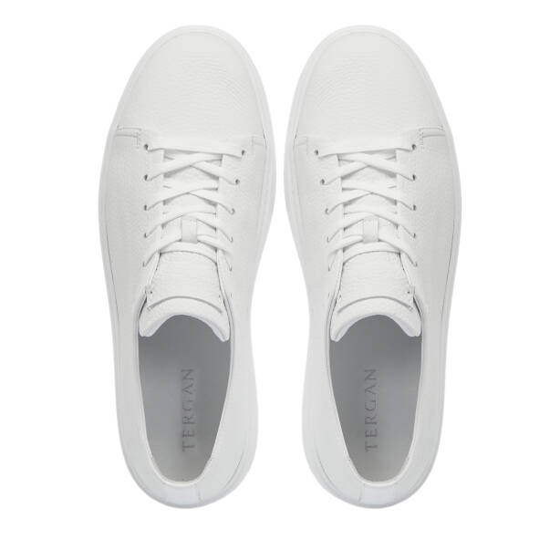 Beyaz Deri Erkek Sneaker - E25S1AY57547-A26 - 5