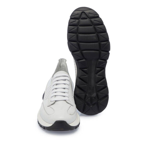 Beyaz Deri Erkek Sneaker - E25S1AY57552-A26 - 4