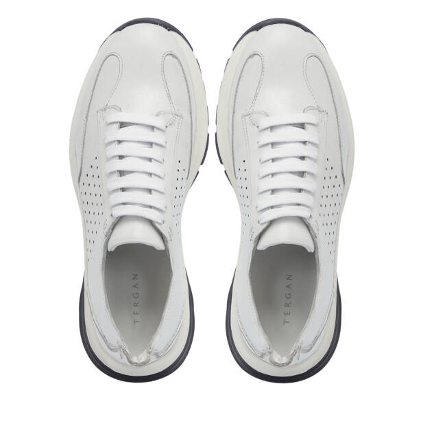 Beyaz Deri Erkek Sneaker - E25S1AY57552-A26 - 5