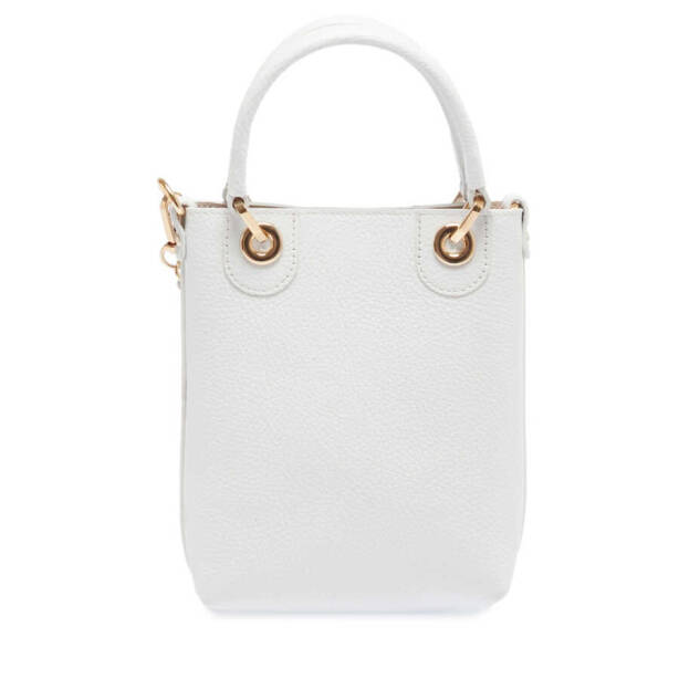 Beyaz Deri Kadın Çapraz Askılı Çanta - S23K1BC80095-B69 - 3
