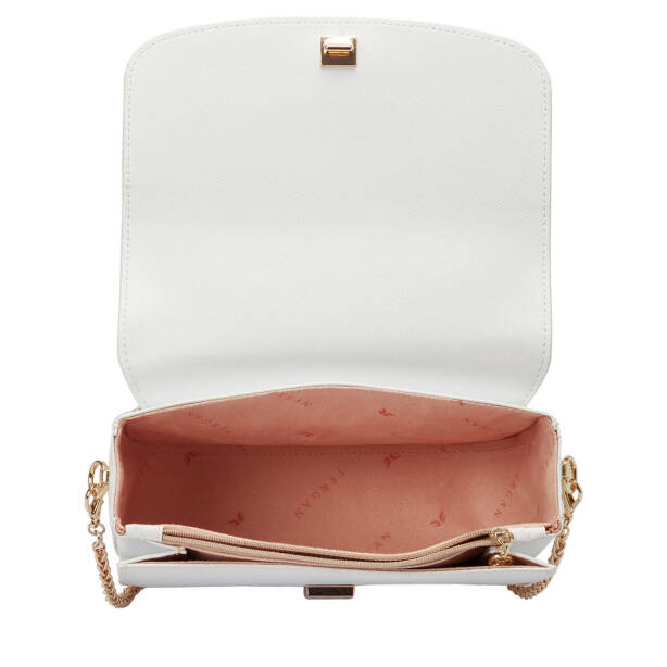 Beyaz Deri Kadın Çapraz Askılı Çanta - S24K1BC79933-S8V - 4