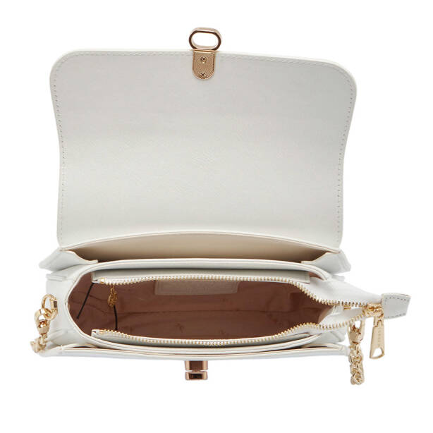 Beyaz Deri Kadın Çapraz Askılı Çanta - S24K1BC80221-B58 - 4