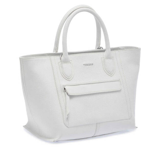 Beyaz Deri Kadın Çapraz Askılı Çanta - S24Y1BC80283-B69 - 2