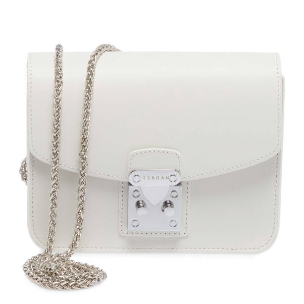 Beyaz Deri Kadın Çapraz Askılı Çanta - S25K1BC78972-D10 