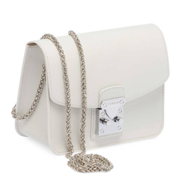 Beyaz Deri Kadın Çapraz Askılı Çanta - S25K1BC78972-D10 - 2