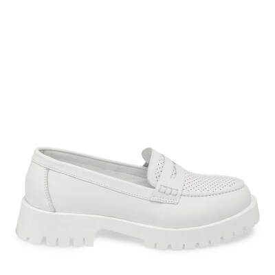  Beyaz Deri Kadın Casual Ayakkabı - K24I1AY67098-A26 - 3