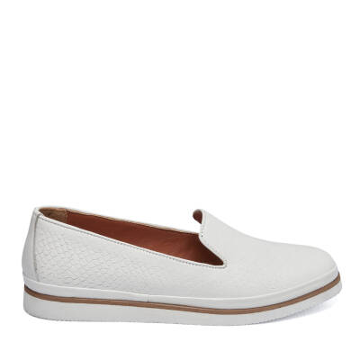  Beyaz Deri Kadın Casual Ayakkabı - K24I1AY67113-A26 - 3