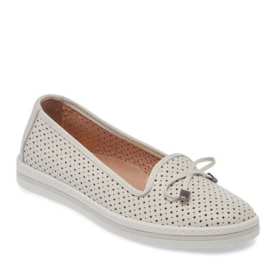  Beyaz Deri Kadın Casual Ayakkabı - K24I1AY67350-A26 