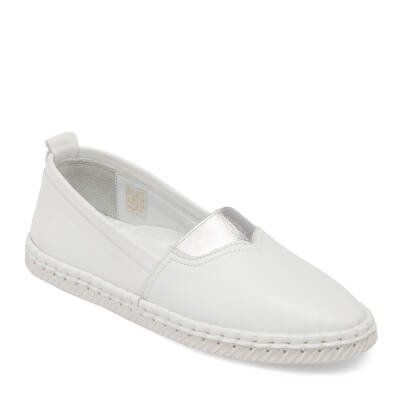  Beyaz Deri Kadın Casual Ayakkabı - K24I1AY67351-A26 