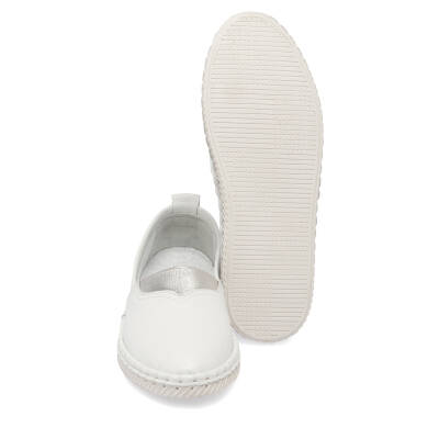  Beyaz Deri Kadın Casual Ayakkabı - K24I1AY67351-A26 - 4