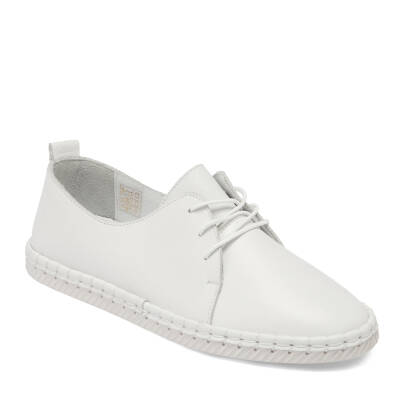  Beyaz Deri Kadın Casual Ayakkabı - K24I1AY67352-A26 