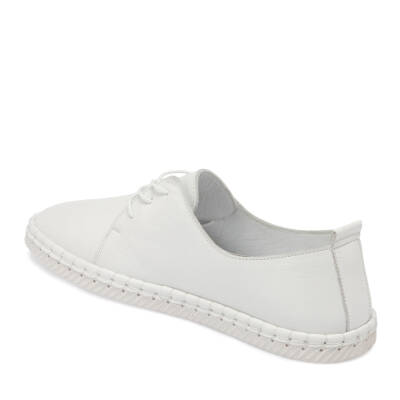  Beyaz Deri Kadın Casual Ayakkabı - K24I1AY67352-A26 - 2