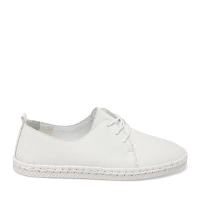  Beyaz Deri Kadın Casual Ayakkabı - K24I1AY67352-A26 - 3