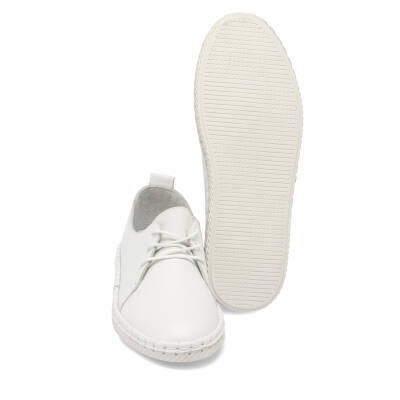  Beyaz Deri Kadın Casual Ayakkabı - K24I1AY67352-A26 - 4