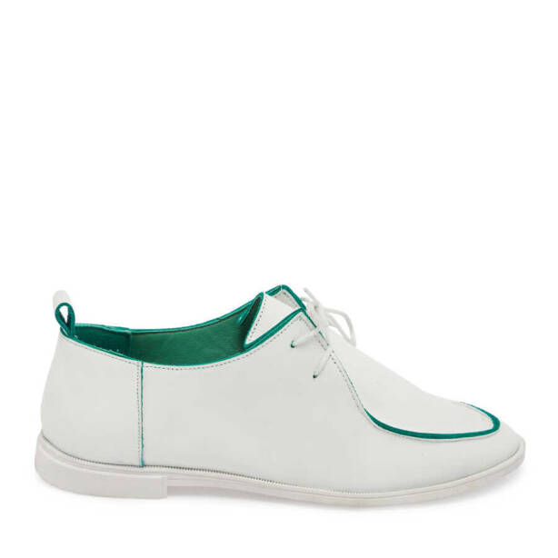 Beyaz Deri Kadın Casual Ayakkabı - K24I1AY67367-A26 - Tergan