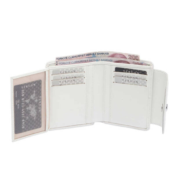 Beyaz Deri Kadın Cüzdan - S1CB00005714-B58 - 4