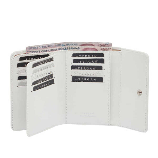 Beyaz Deri Kadın Cüzdan - S1CB00005788-B58 - 2