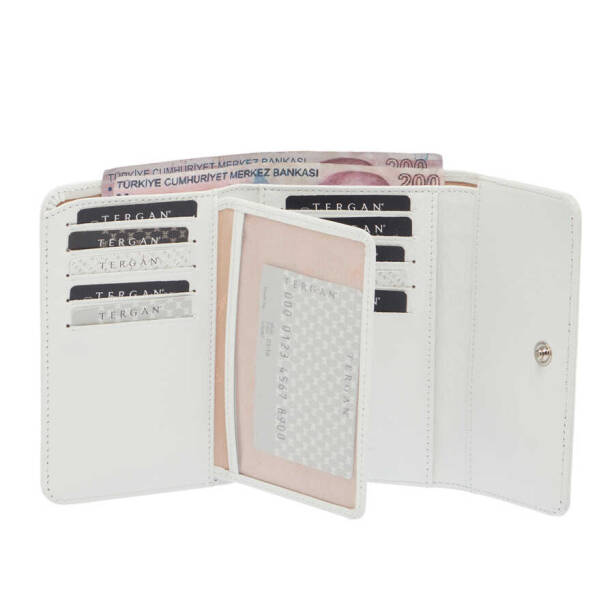 Beyaz Deri Kadın Cüzdan - S1CB00005788-B58 - 3