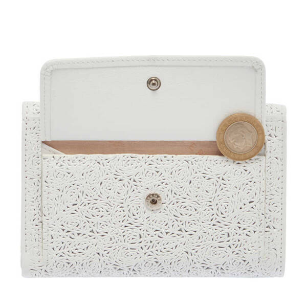 Beyaz Deri Kadın Cüzdan - S1CB00005788-B58 - 4