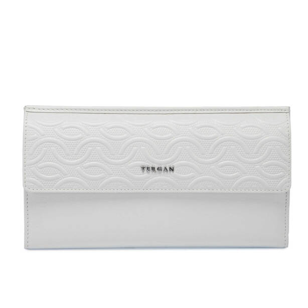 Beyaz Deri Kadın Cüzdan - S1CB00005793-L80 - 2