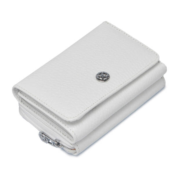 Beyaz Deri Kadın Cüzdan - S1CB00005798-B69 