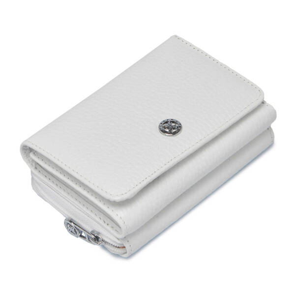Beyaz Hakiki Deri Kadın Cüzdan - S1CB00005798-B69 - 1