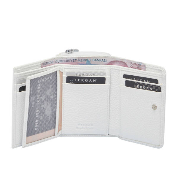 Beyaz Hakiki Deri Kadın Cüzdan - S1CB00005798-B69 - 3