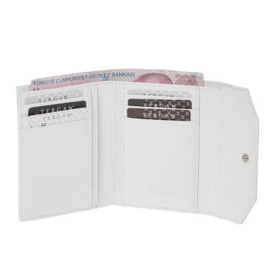 Beyaz Deri Kadın Cüzdan - S1CB00005809-B69 - 3