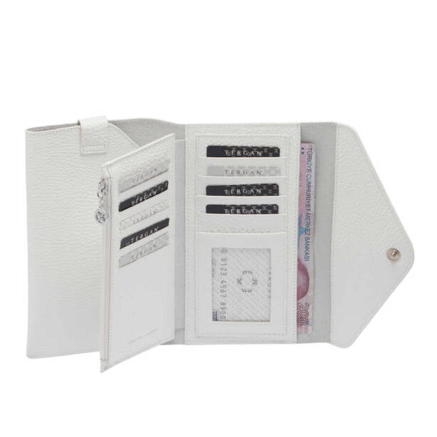 Beyaz Deri Kadın Cüzdan - S1CB00005811-B69 - 4
