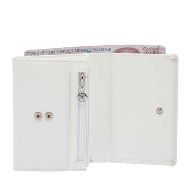 Beyaz Deri Kadın Cüzdan - S1CB00005815-D0A - 2