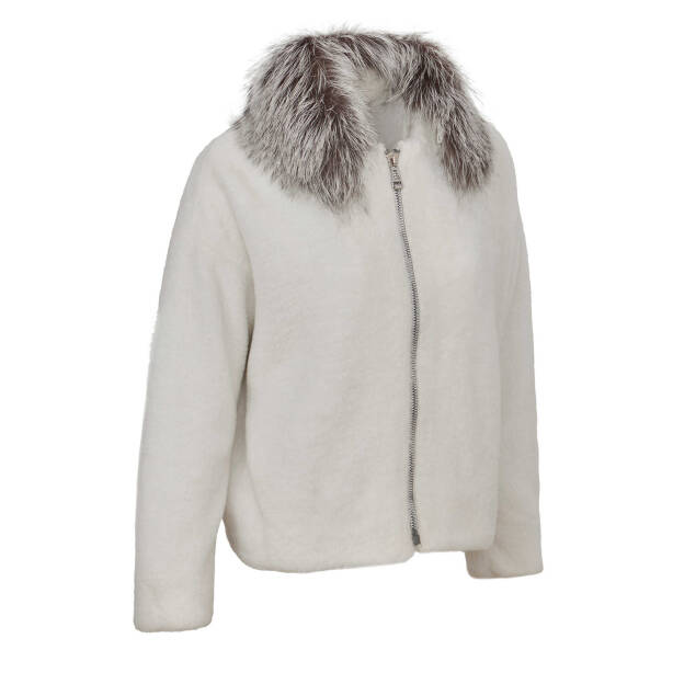 Beyaz Deri Kadın Deri Mont - K22KDM320344-T1N - 2