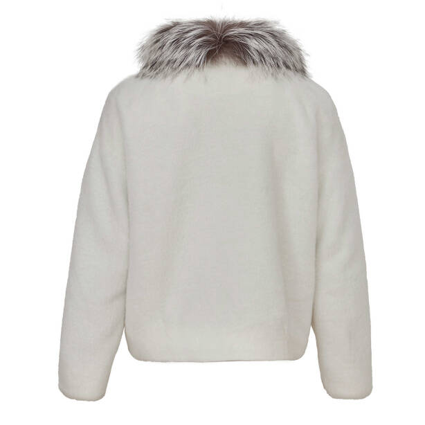 Beyaz Deri Kadın Deri Mont - K22KDM320344-T1N - 4