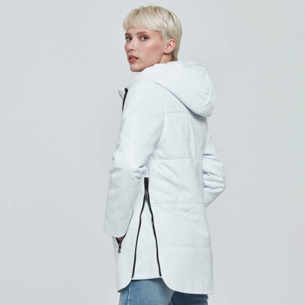 Beyaz Deri Kadın Deri Mont - K23BDM320369-Q4S - 3