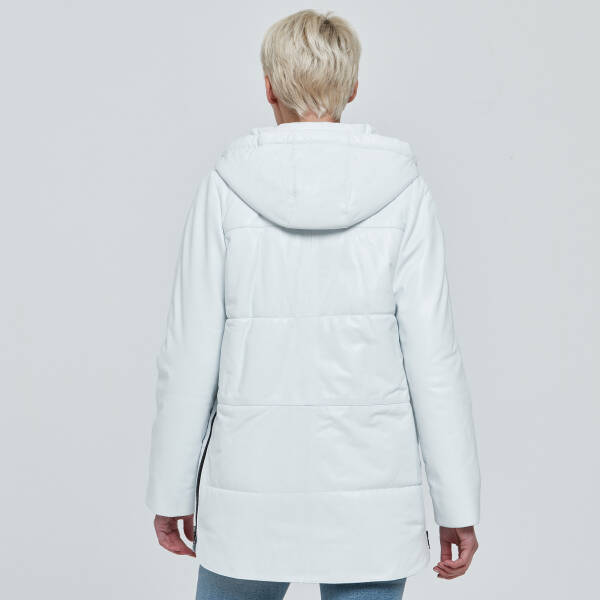 Beyaz Deri Kadın Deri Mont - K23BDM320369-Q4S - 4