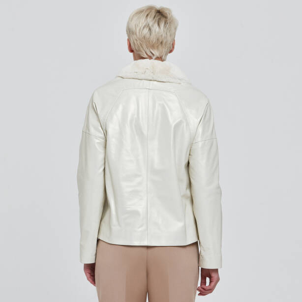 Beyaz Deri Kadın Deri Mont - K23BDM320372-R5Q - 4