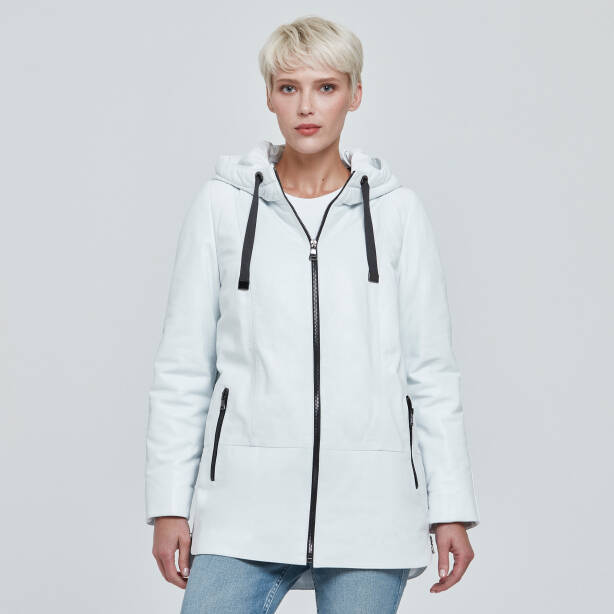 Beyaz Deri Kadın Deri Mont - K23KDM320368-Q4S 