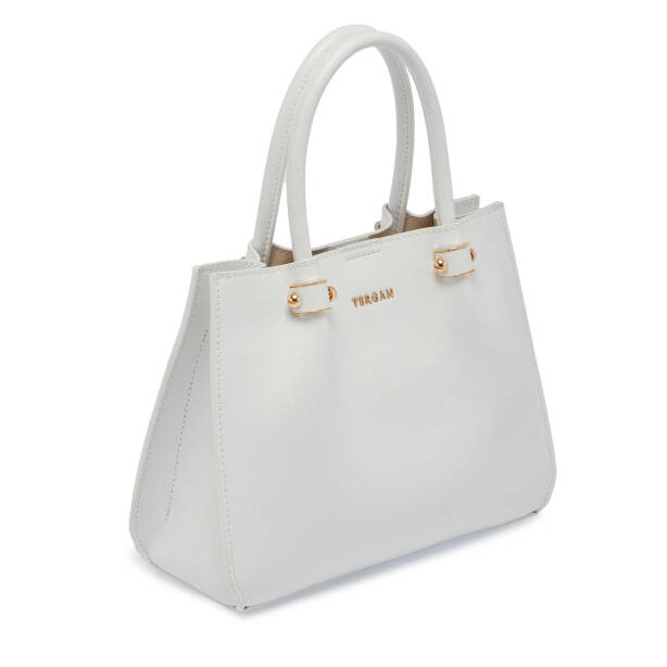 Beyaz Deri Kadın El Çantası - S24K1BC80313-B58 - 3