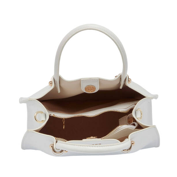 Beyaz Deri Kadın El Çantası - S24K1BC80313-B58 - 5