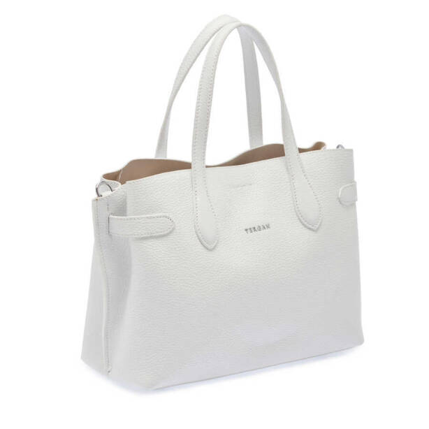 Beyaz Hakiki Deri Kadın El Çantası - S24Y1BC80278-B69 - 2