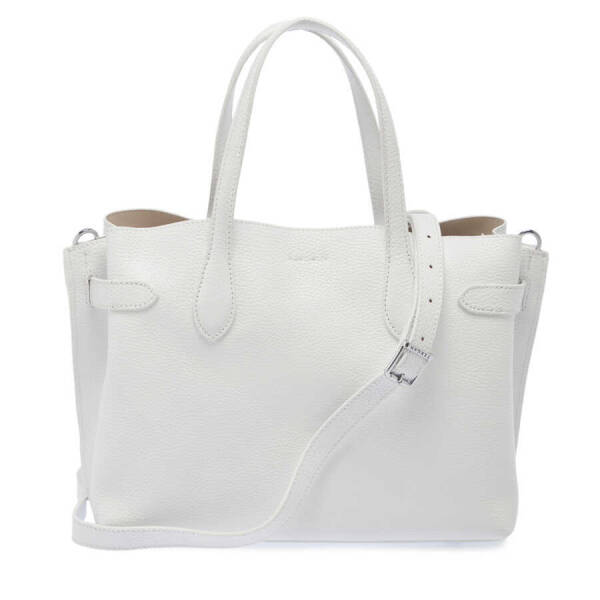 Beyaz Hakiki Deri Kadın El Çantası - S24Y1BC80278-B69 - 3