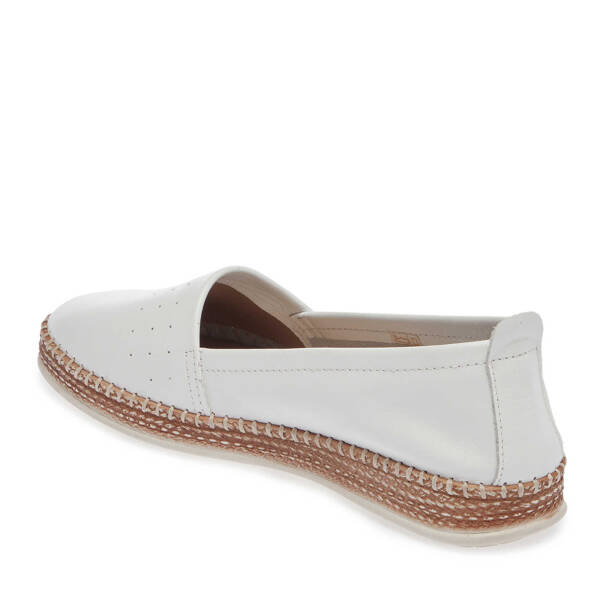 Beyaz Hakiki Deri Kadın Espadril - K25I1AY67915-A26 - 2