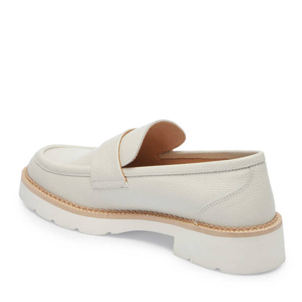Beyaz Deri Kadın Loafer - K25I1AY68026-N3O - 2
