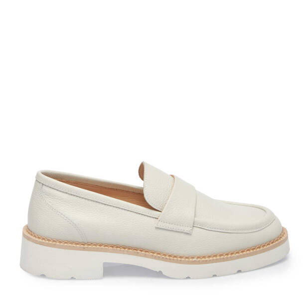 Beyaz Deri Kadın Loafer - K25I1AY68026-N3O - 3