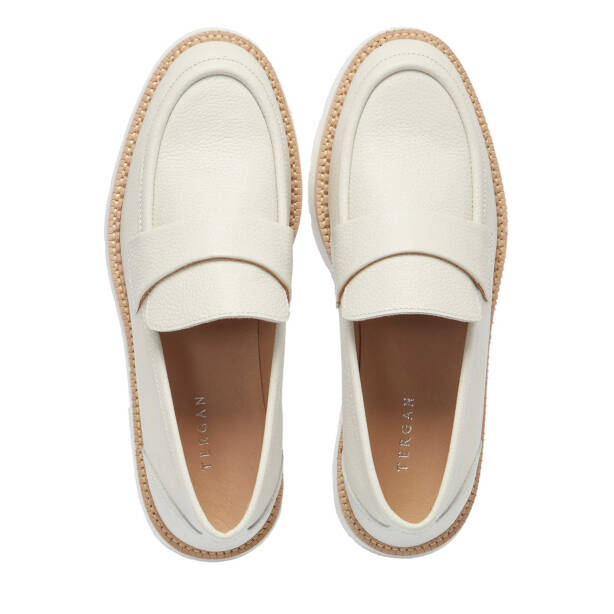 Beyaz Deri Kadın Loafer - K25I1AY68026-N3O - 5