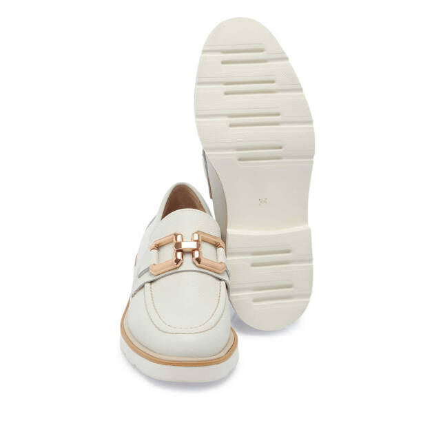 Beyaz Deri Kadın Loafer - K25I1AY68028-N3O - 4