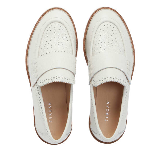 Beyaz Deri Kadın Loafer - K25I1AY68029-N3O - 5