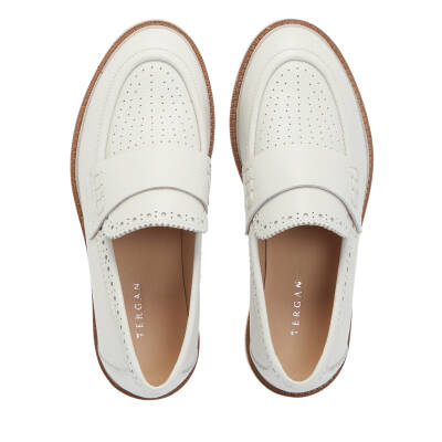 Beyaz Deri Kadın Loafer - K25I1AY68029-N3O - 5