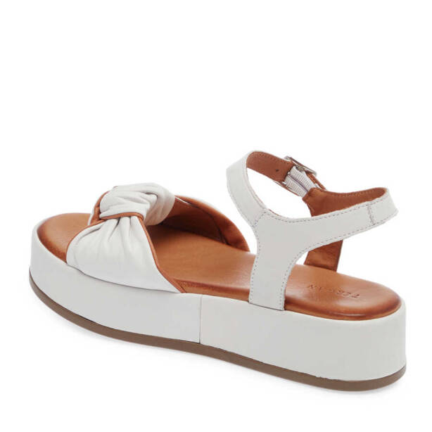 Beyaz Hakiki Deri Kadın Sandalet - K24Y1SN67112-A26 - 3