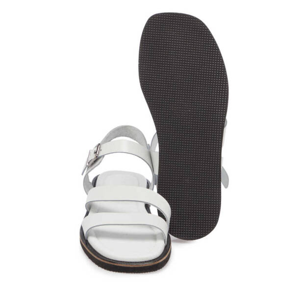 Beyaz Deri Kadın Sandalet - K24Y1SN67128-A26 - 4